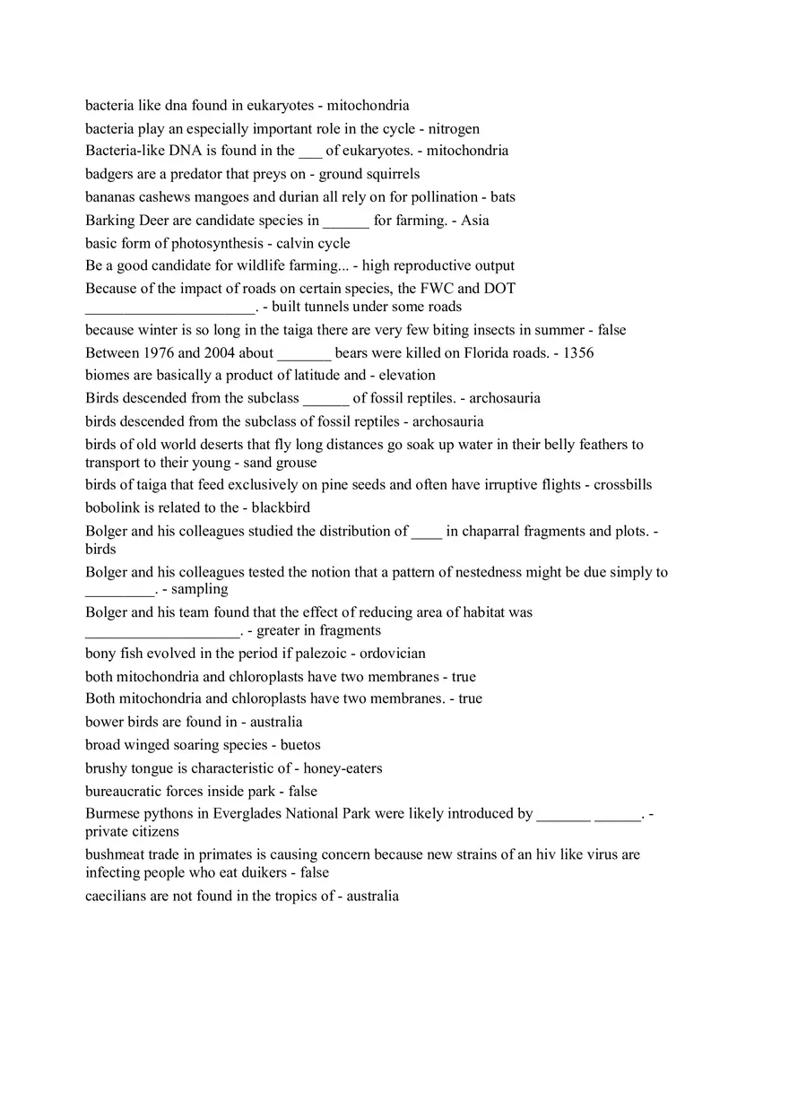 Biology Full Semester Part 2 - Page 1