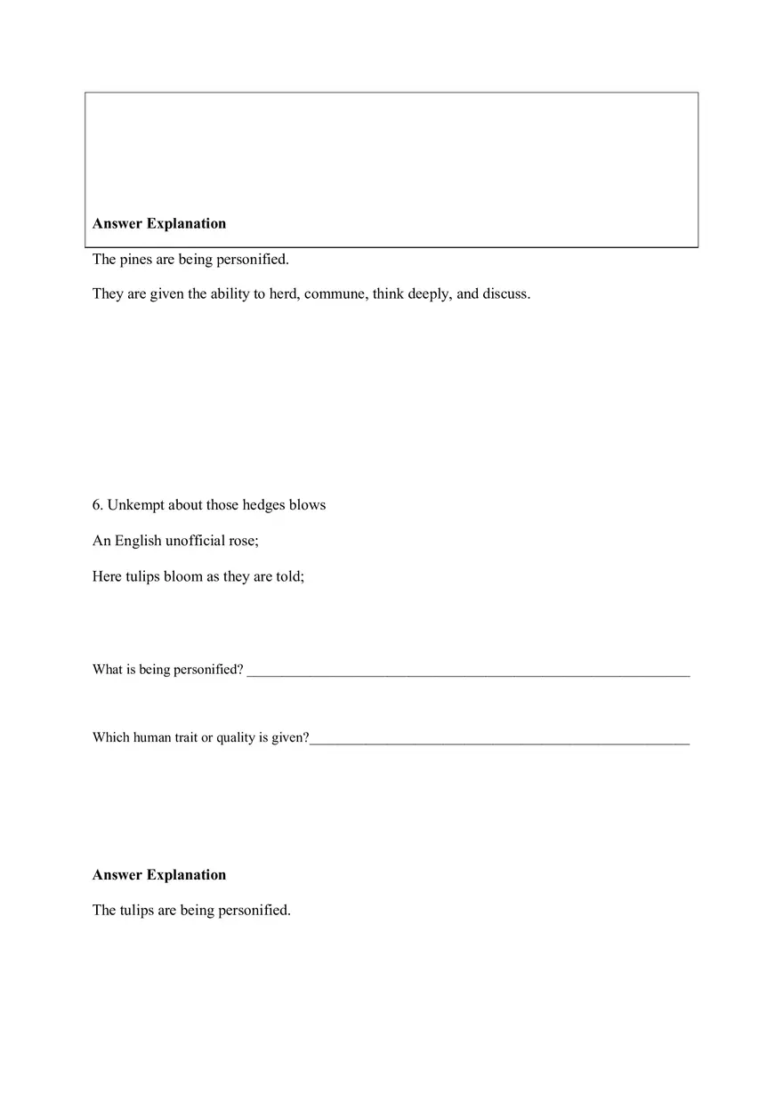 Personification Worksheet 7 - Page 5