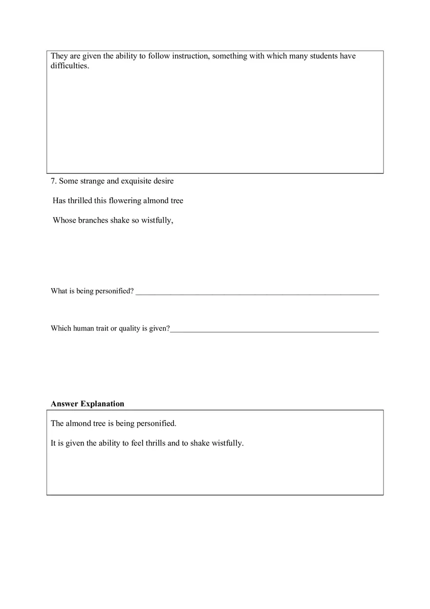 Personification Worksheet 7 - Page 6
