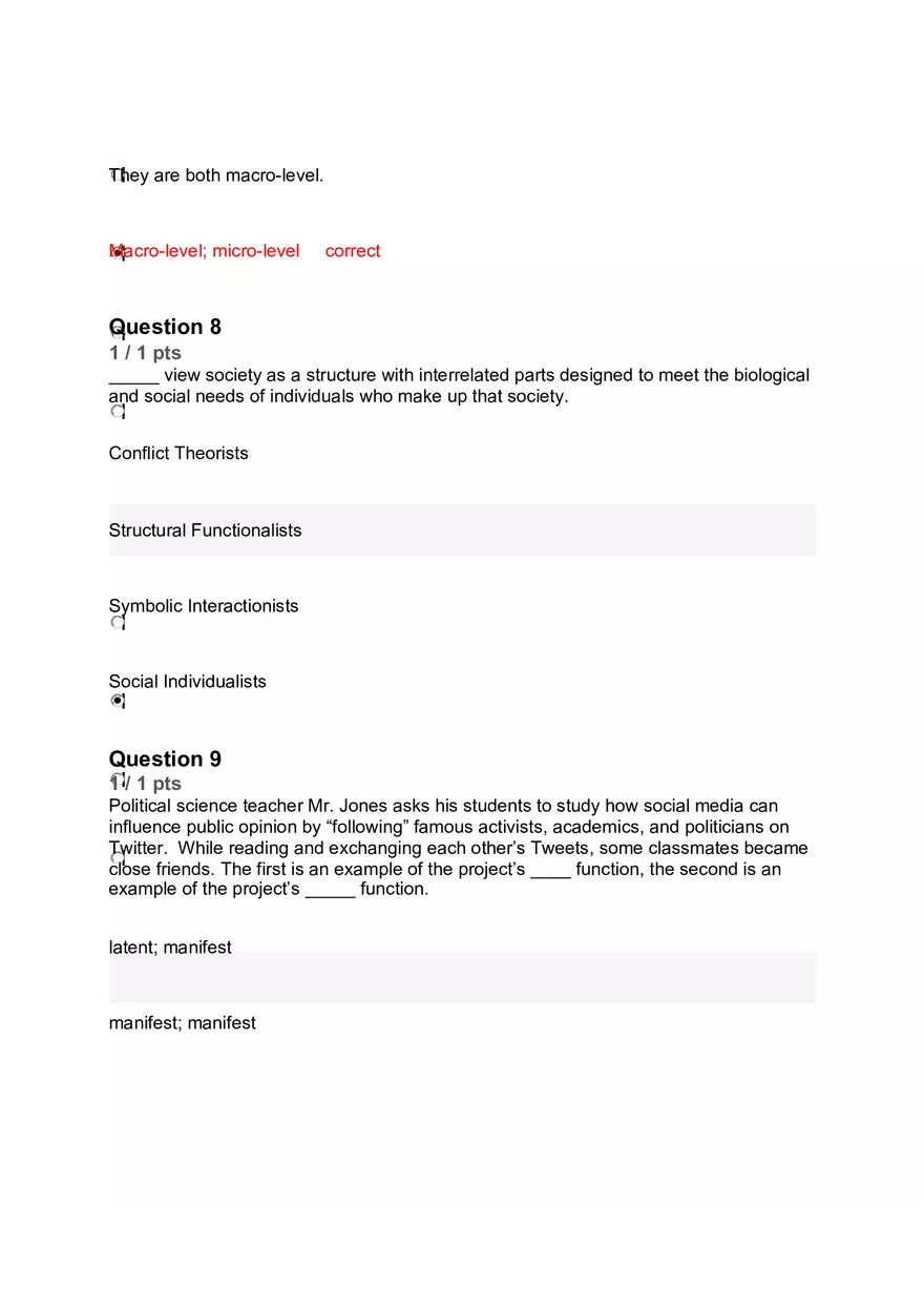 Sociology Chapter 1 iRAT - Page 4