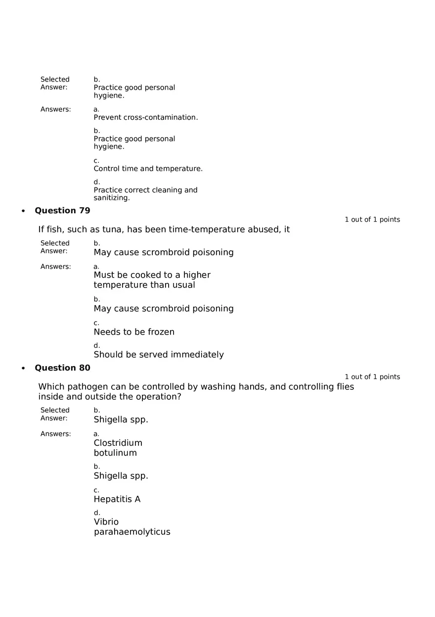 Servsafe Practice Exam Part 14 - Page 8