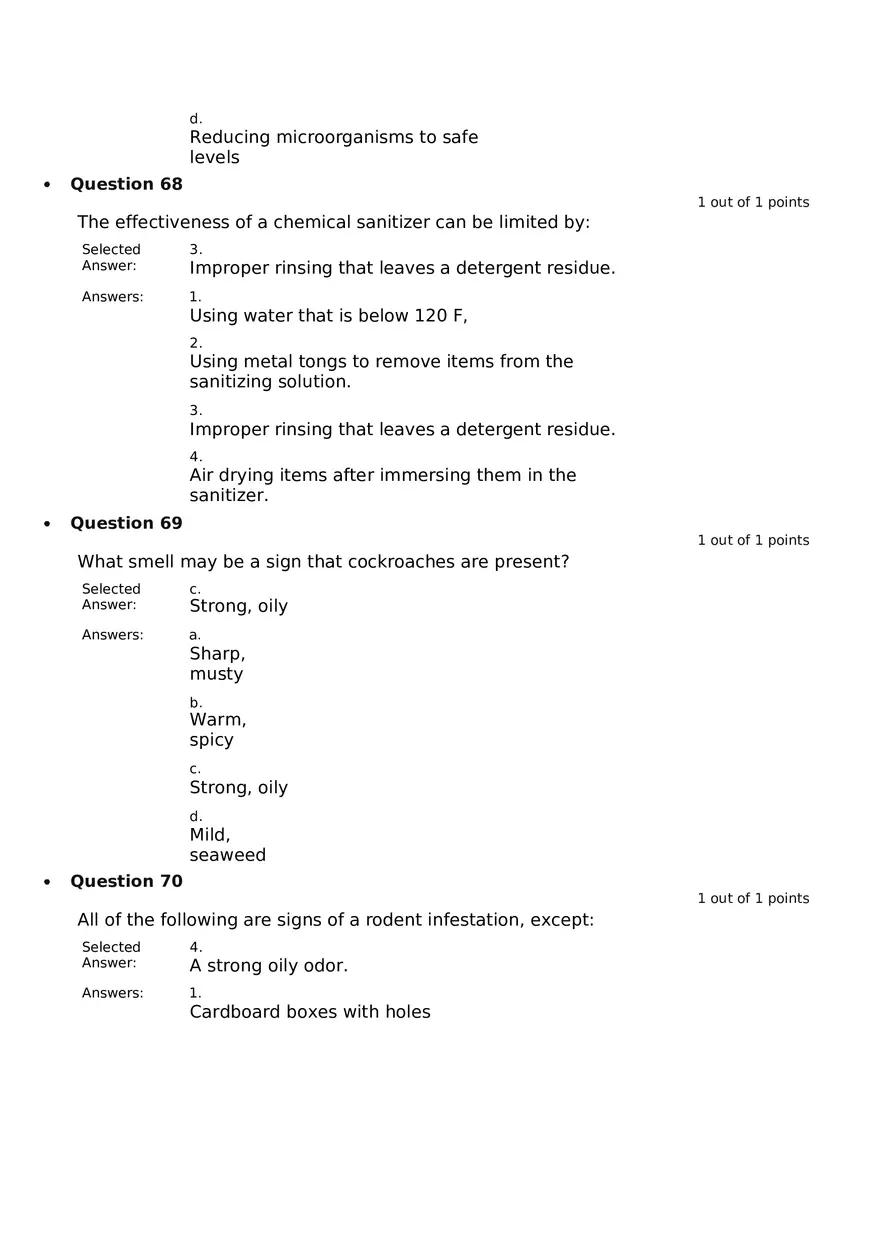 Servsafe Practice Exam Part 14 - Page 4