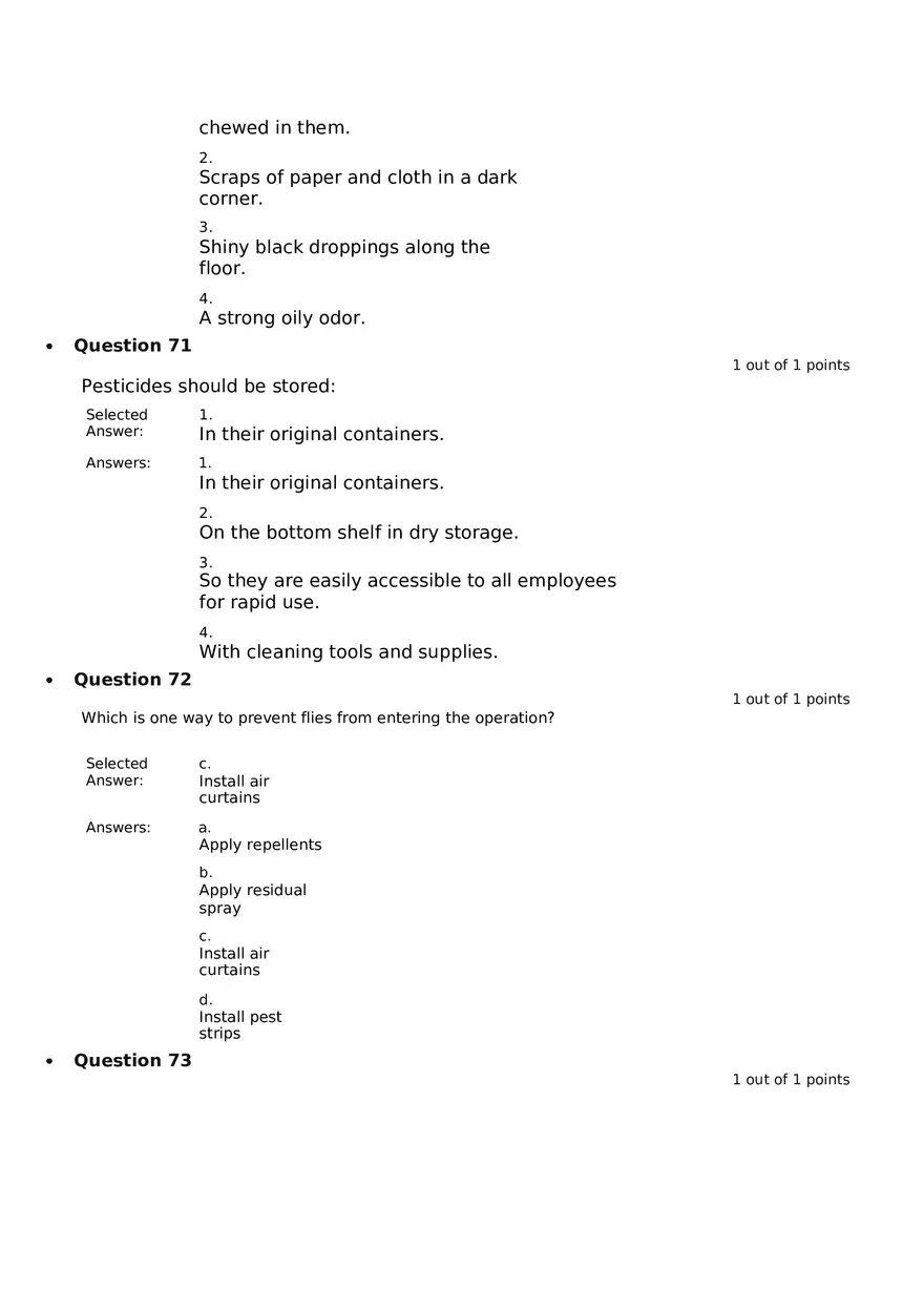 Servsafe Practice Exam Part 14 - Page 5