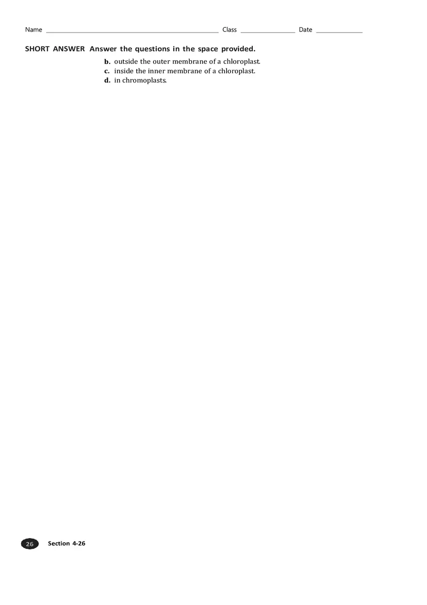 Unique Features of Plant Cells Section 4-4 - Page 2