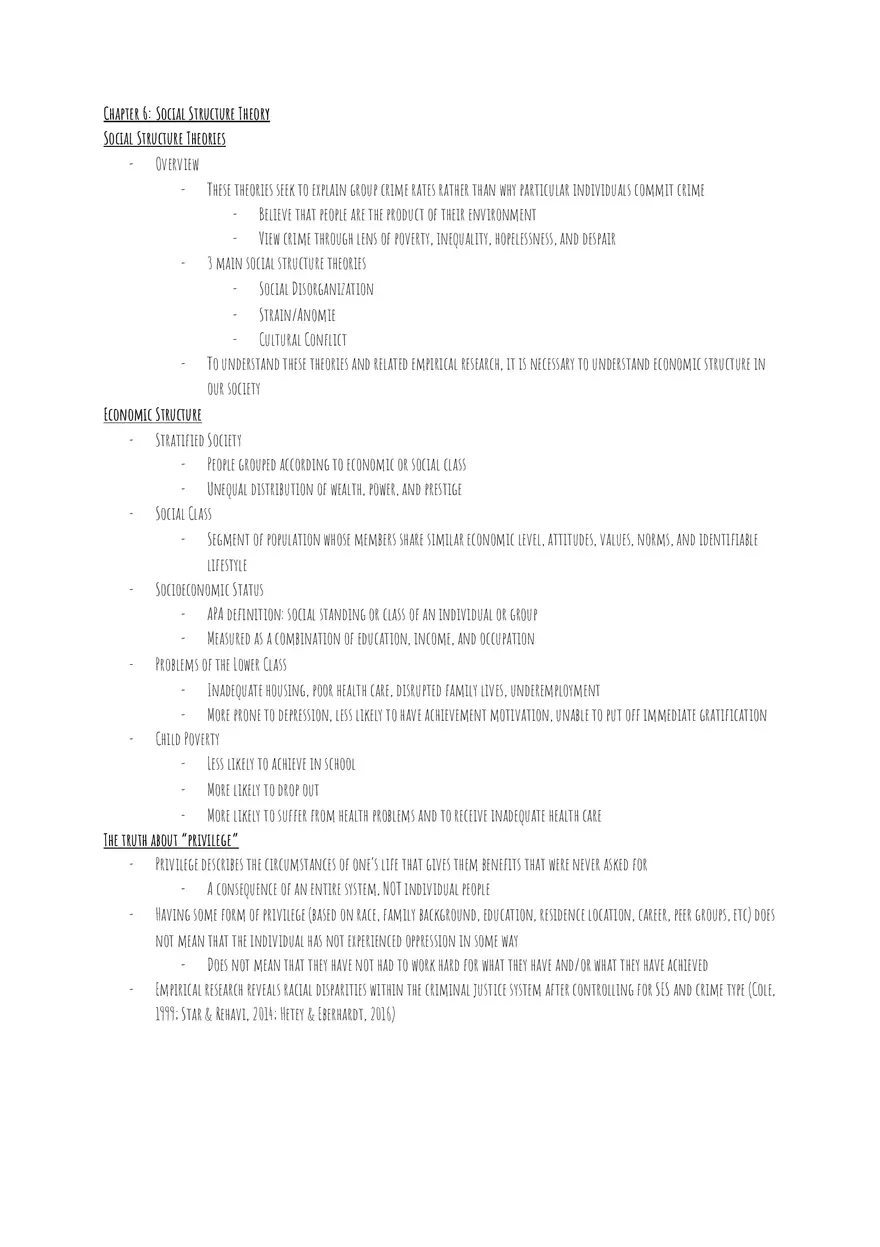 Chapter 6 Social Structure Theory - Page 1
