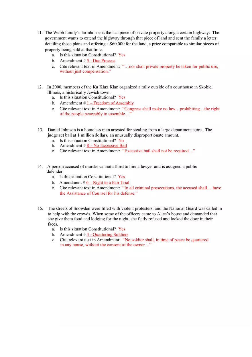 Bill of Rights Scavenger Hunt - Page 3