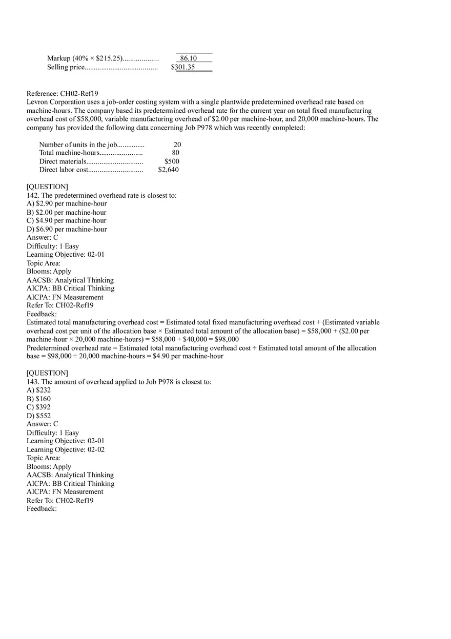 Ch2, Job-Order Costing Calculating Unit Product Costs Part 8 - Page 9