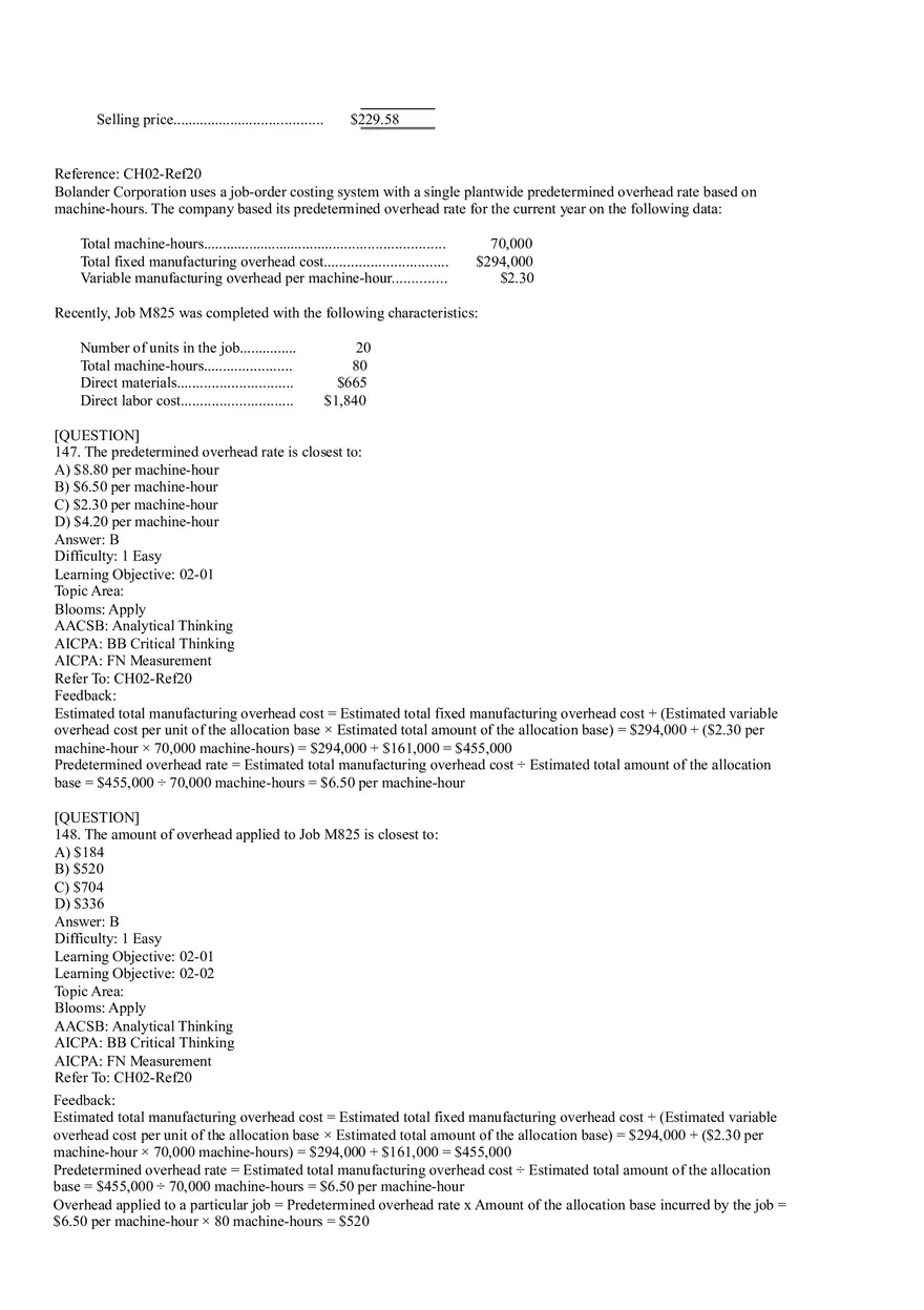 Ch2, Job-Order Costing Calculating Unit Product Costs Part 8 - Page 3