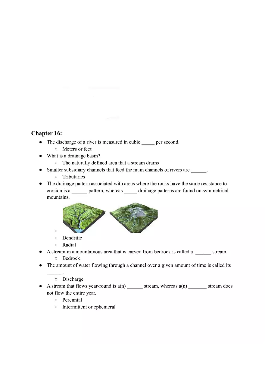Geology Quiz Answers Chapter 16 - Page 1