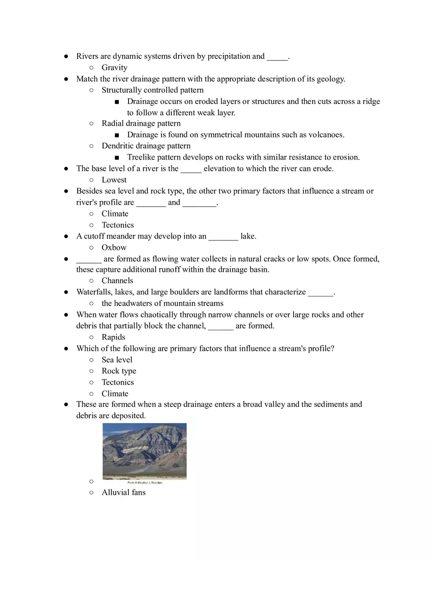 Geology Quiz Answers Chapter 16 - Page 2