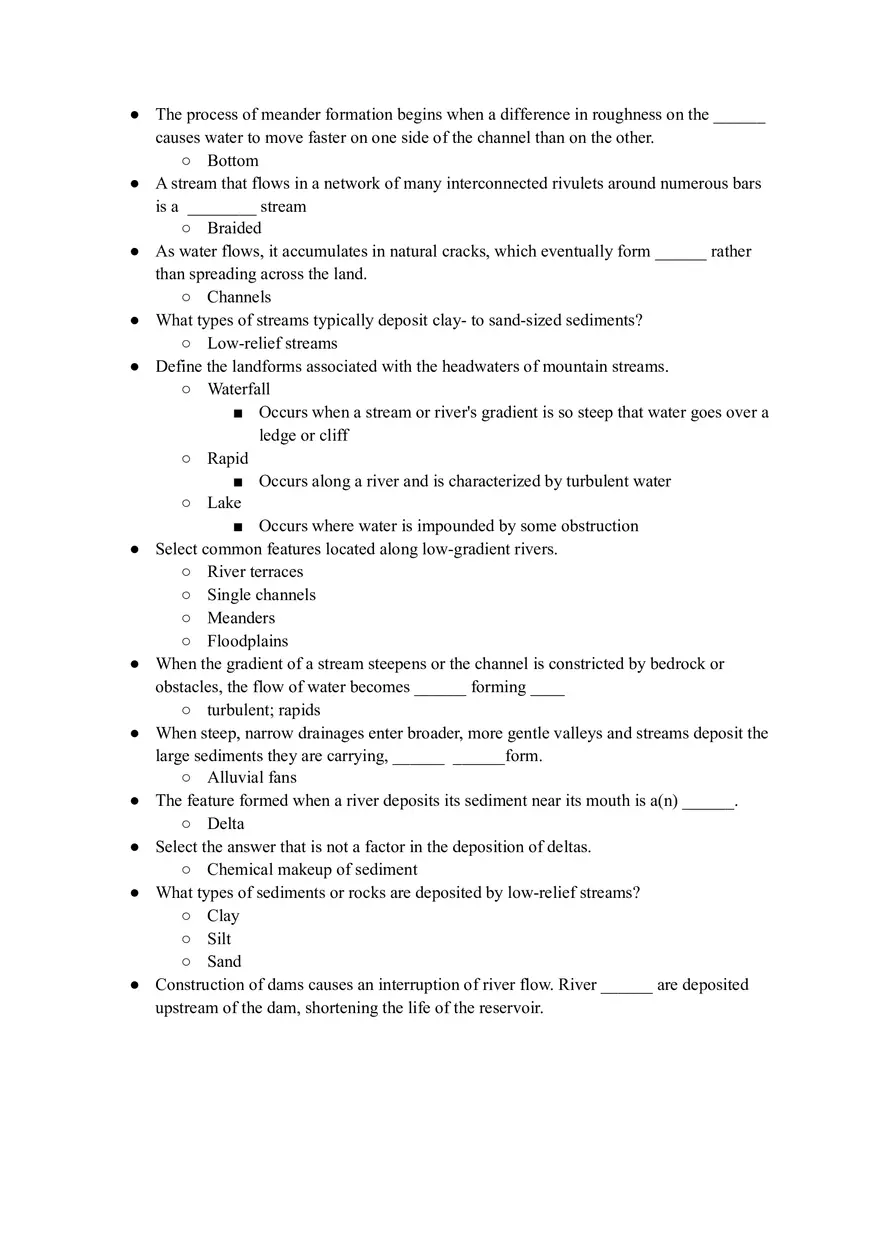 Geology Quiz Answers Chapter 16 - Page 3