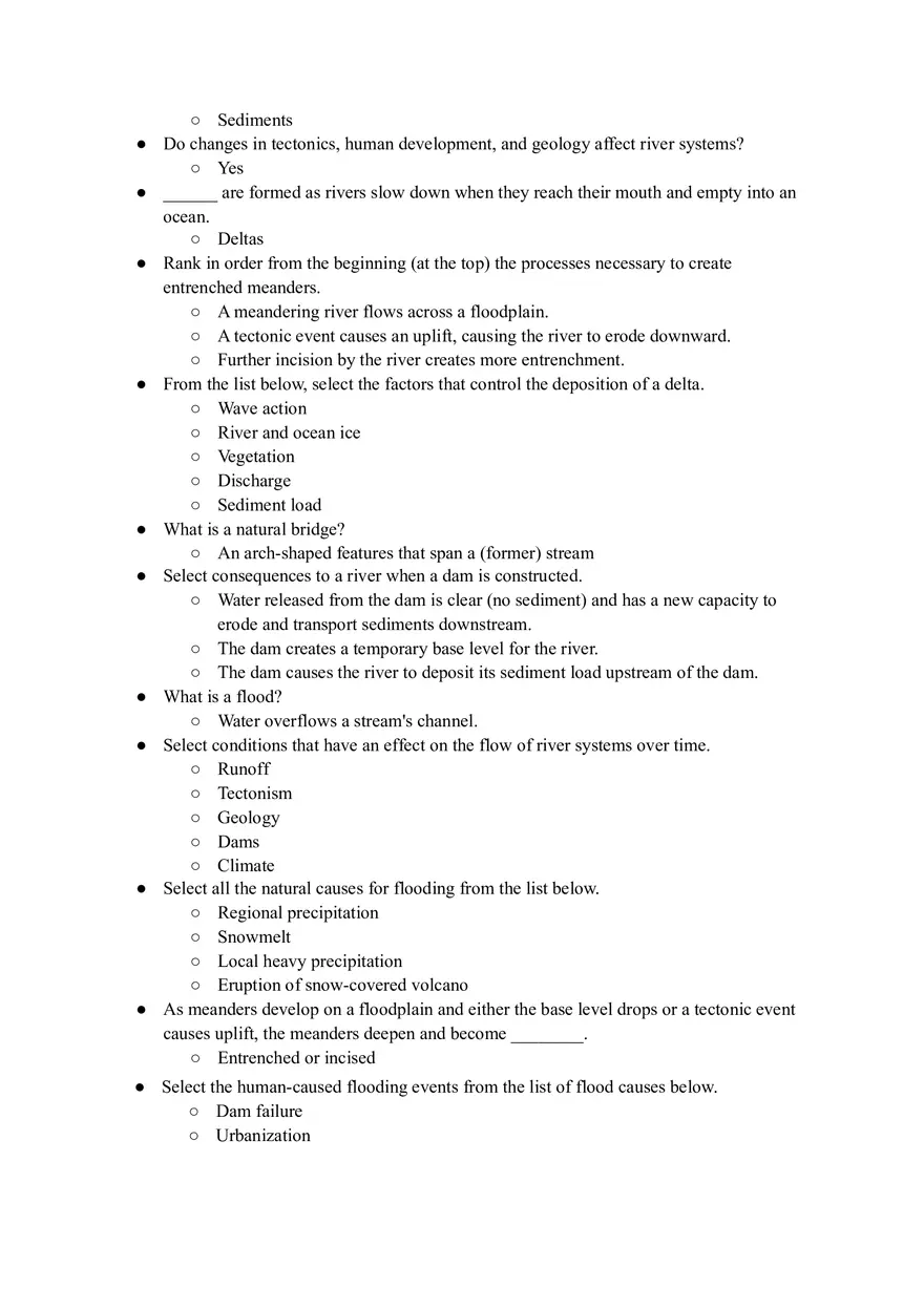 Geology Quiz Answers Chapter 16 - Page 4
