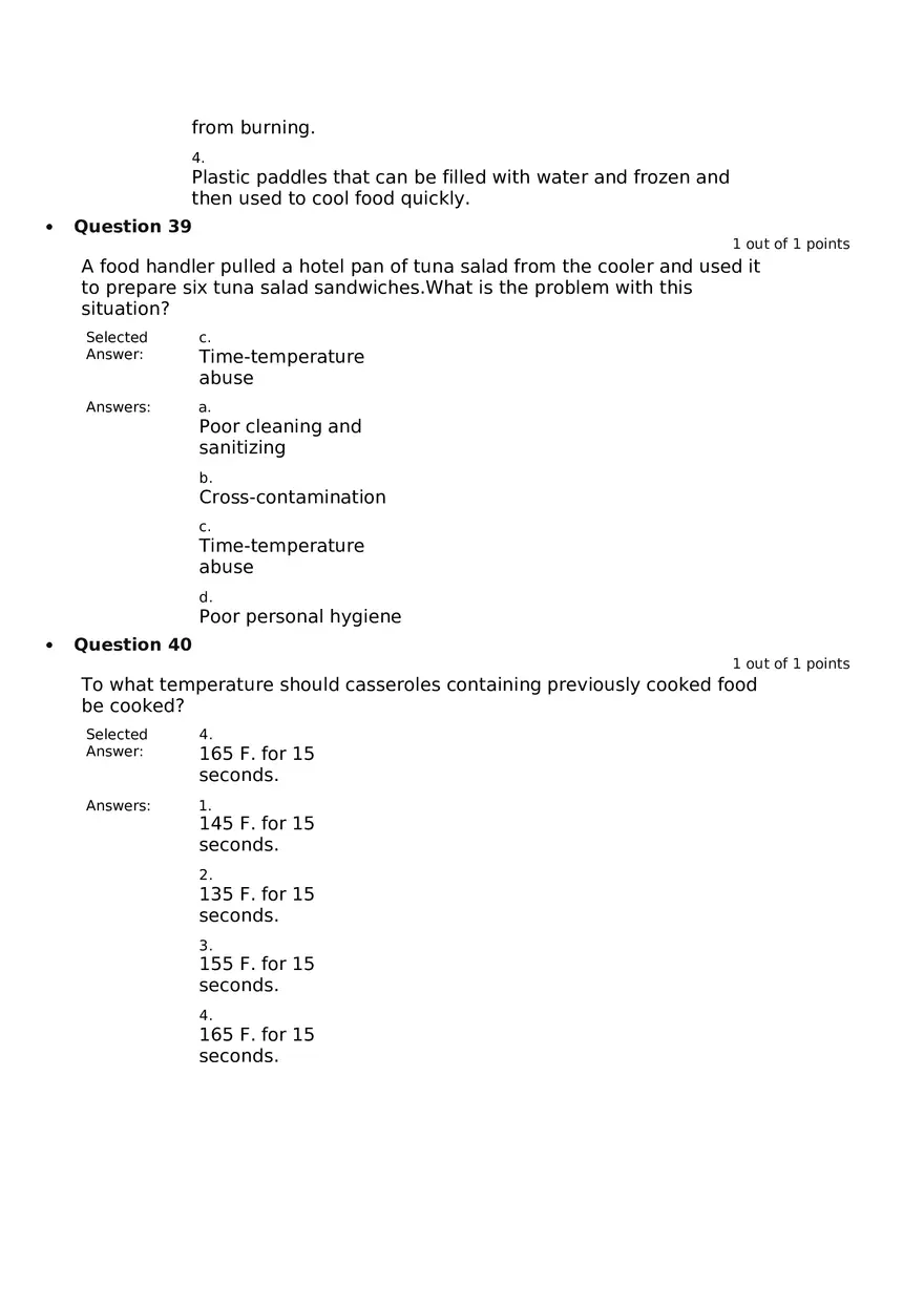 Servsafe Practice Exam Part 2 - Page 6