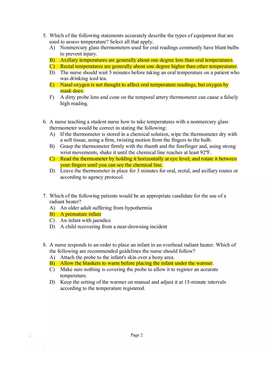 Vital Signs Questions - Page 2