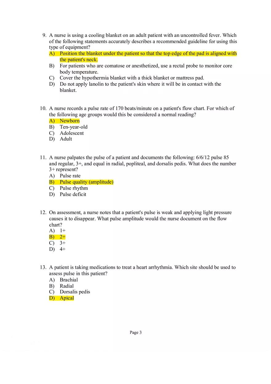 Vital Signs Questions - Page 3