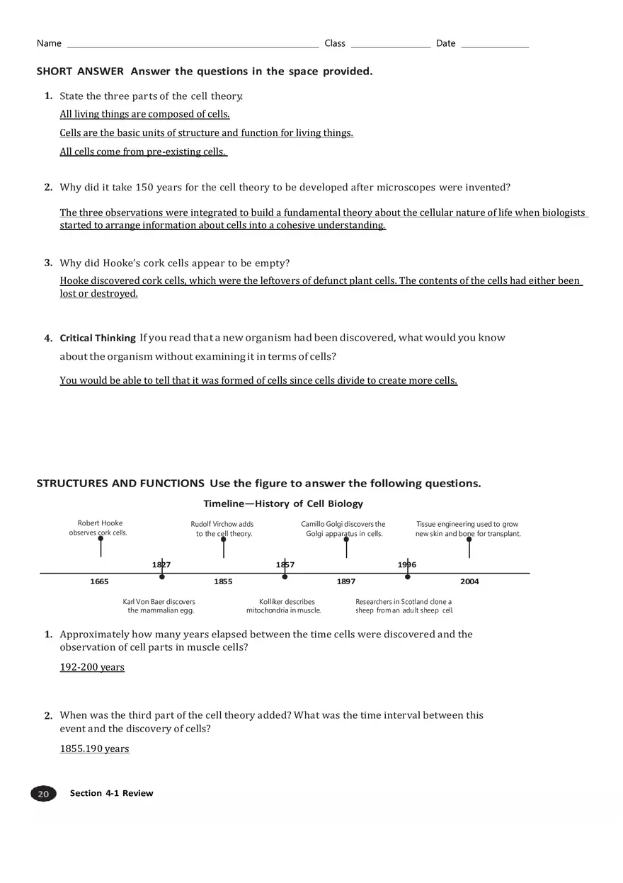 The History of Cell Biology Section 4-1 - Page 2