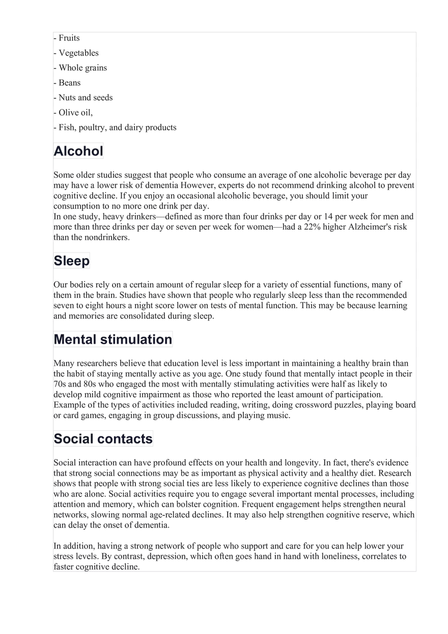 Protecting Against Cognitive Decline - Page 2