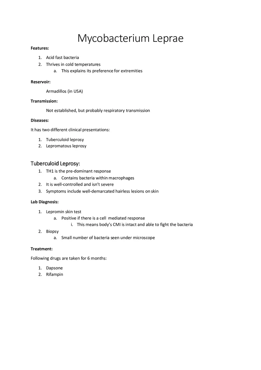 Mycobacterium Leprae - Page 1