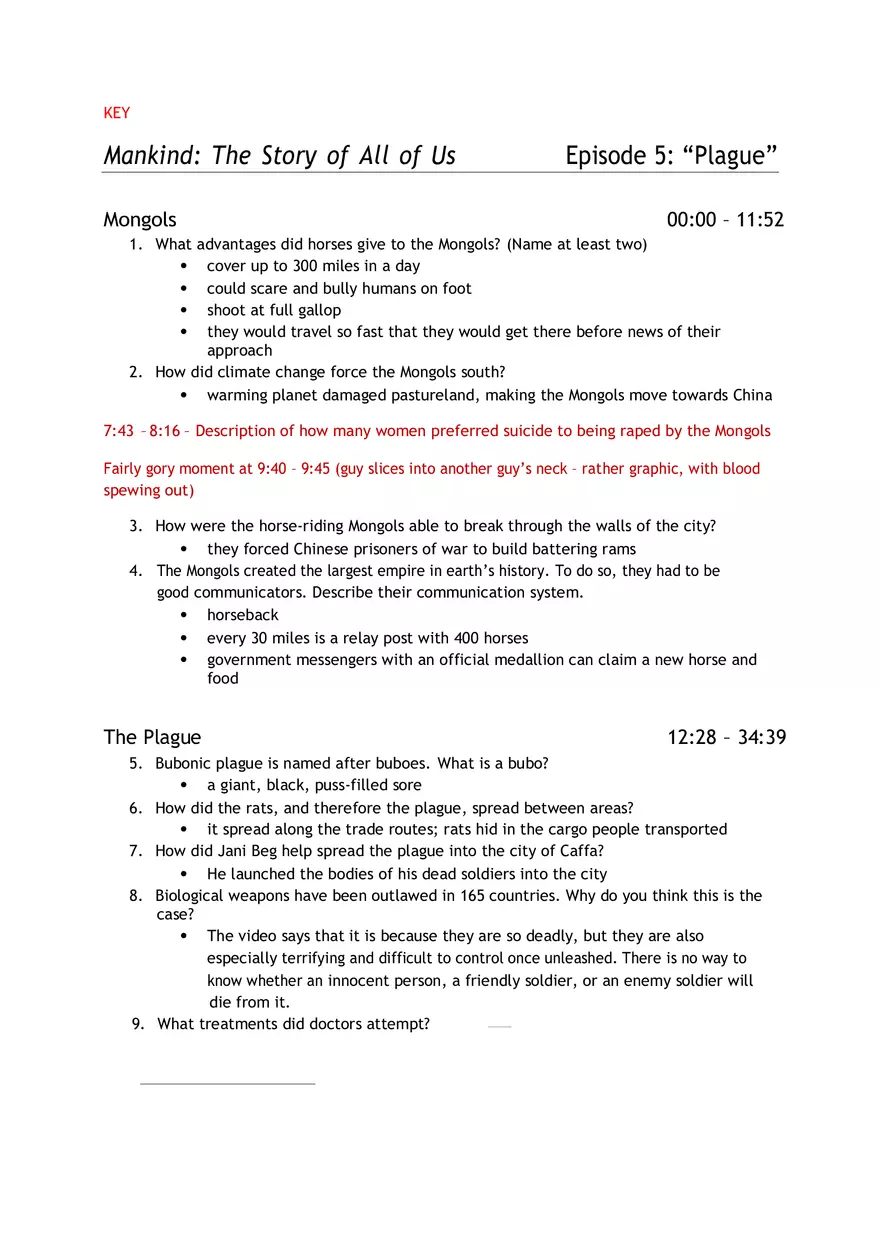 The Story of All of Us Episode 5 Plague - Page 1