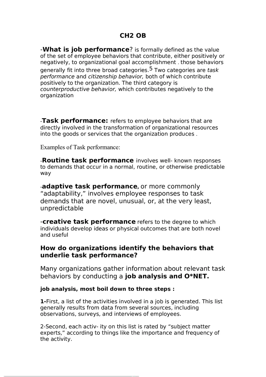 What is Job Performance - Page 1