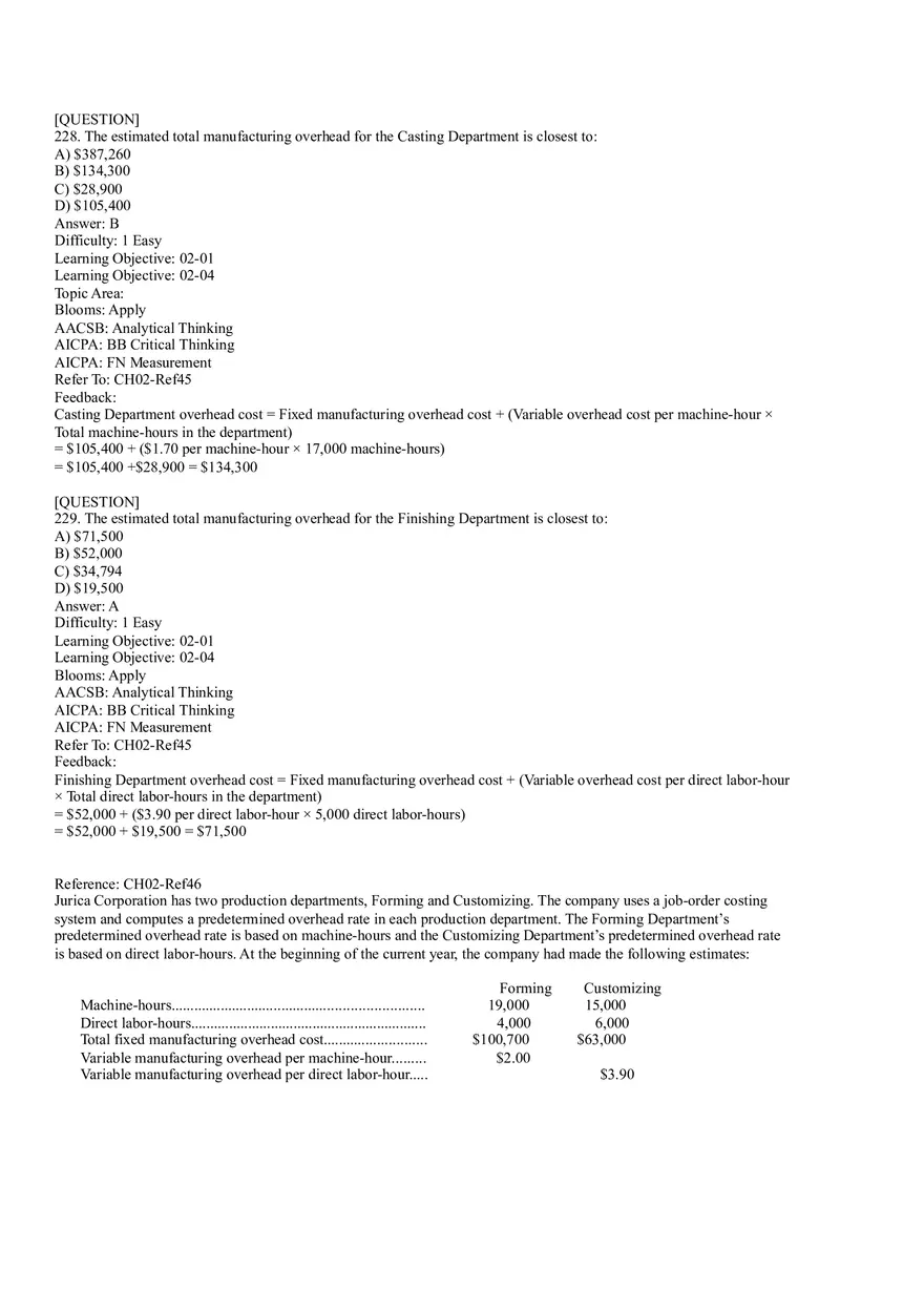 Ch2, Job-Order Costing Calculating Unit Product Costs Part 14 - Page 1