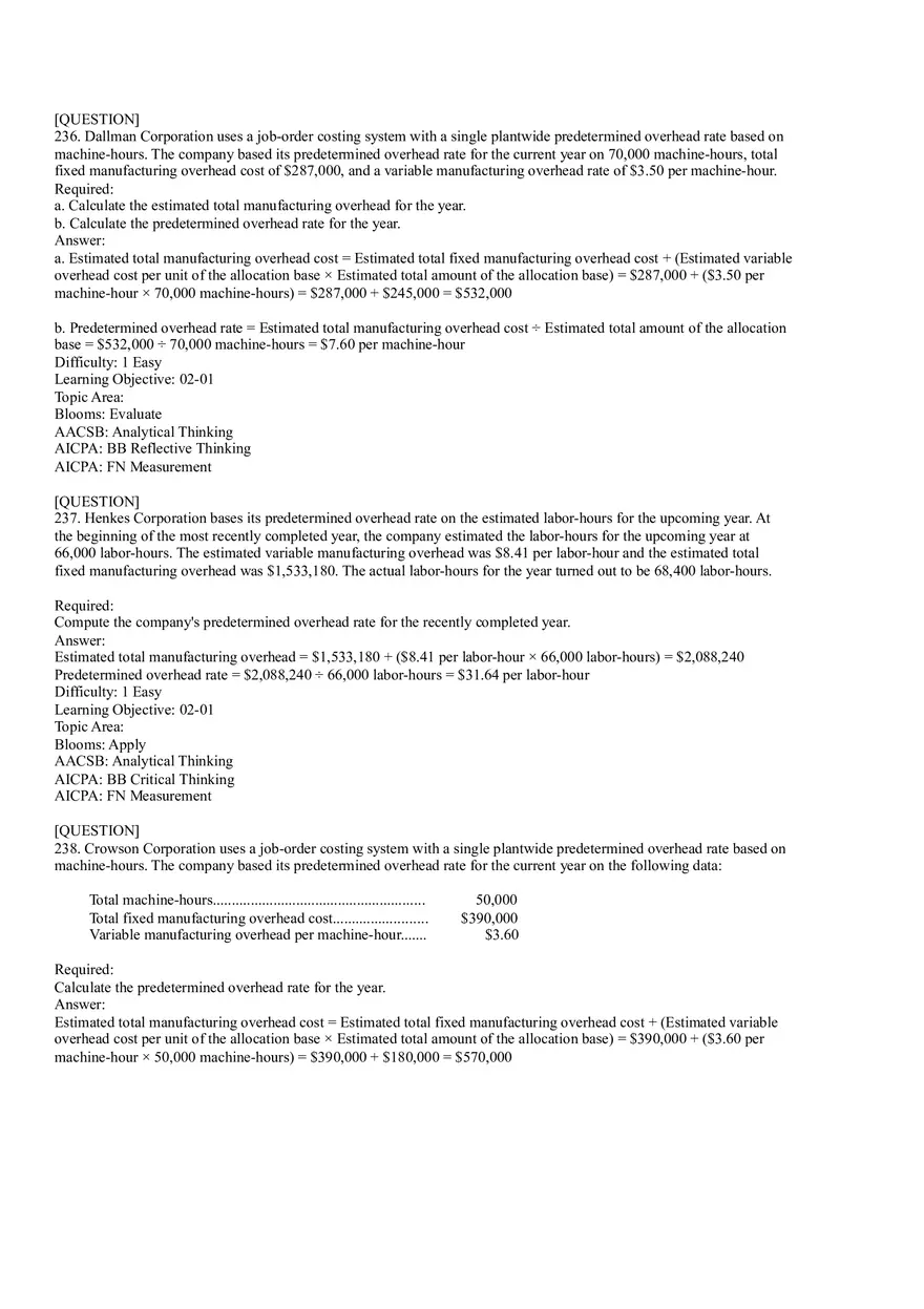 Ch2, Job-Order Costing Calculating Unit Product Costs Part 14 - Page 5
