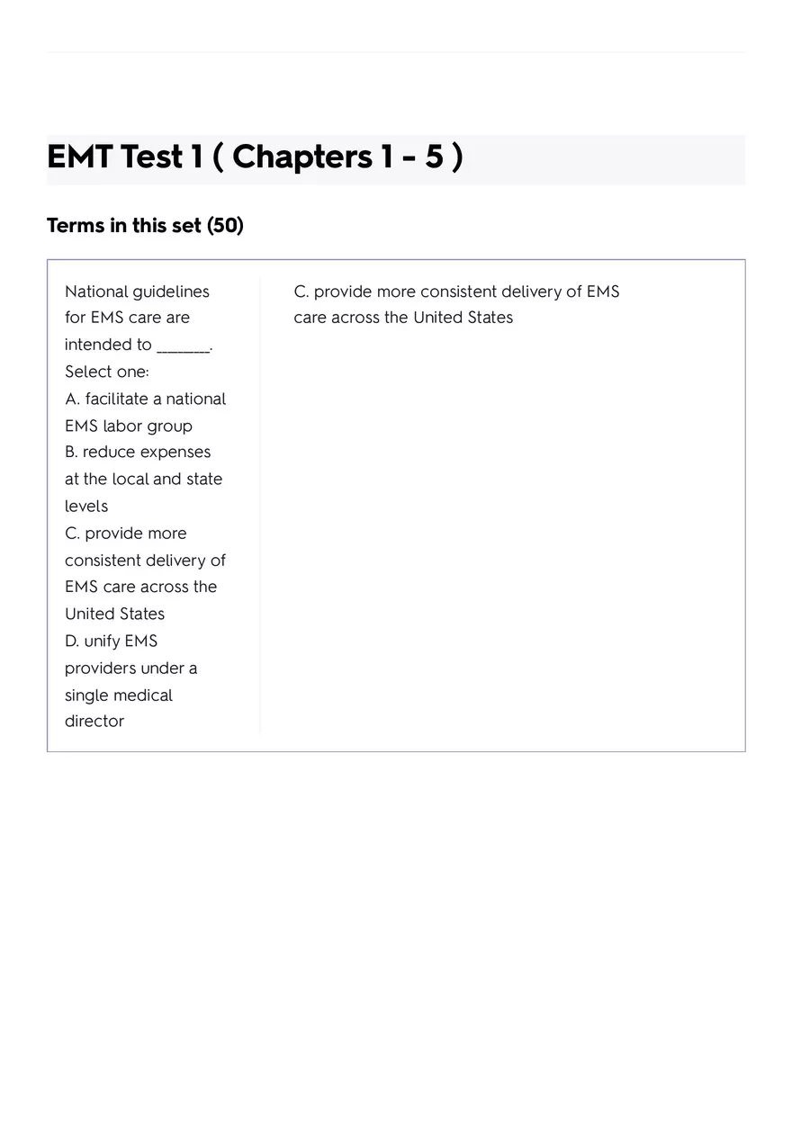 EMT Test 1 - Page 1