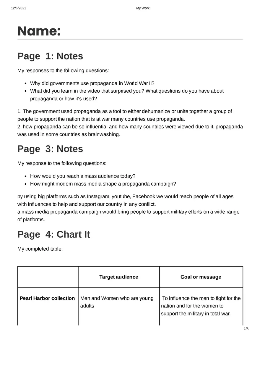 Why Did Governments Use Propaganda in World War II - Page 1