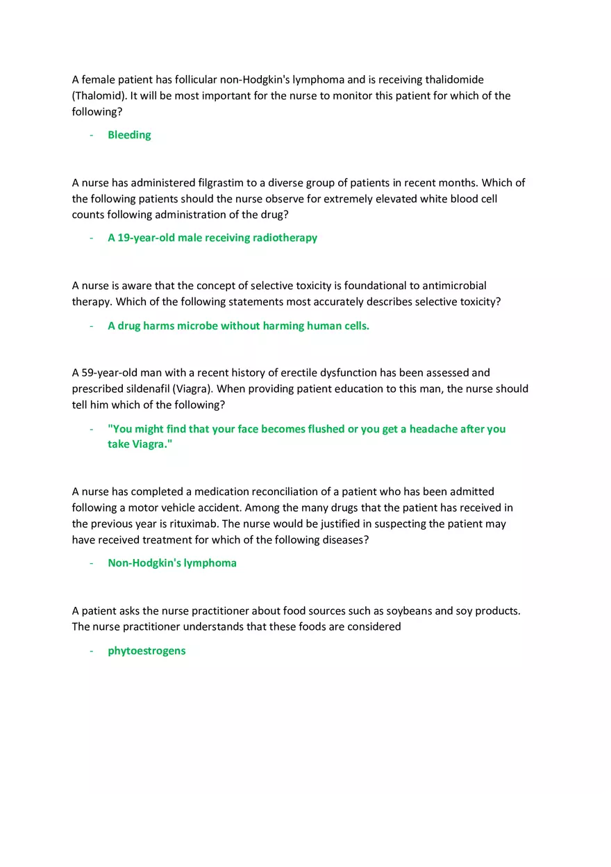 Advanced Pharmacology Final Exam - Page 12