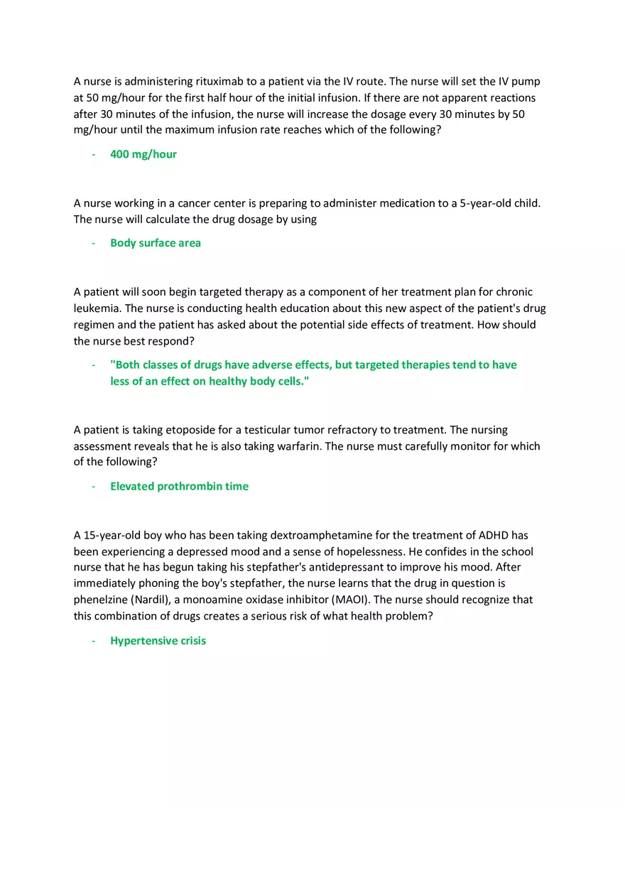 Advanced Pharmacology Final Exam - Page 17