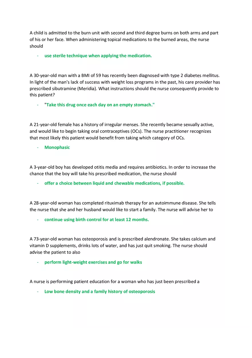 Advanced Pharmacology Final Exam - Page 2