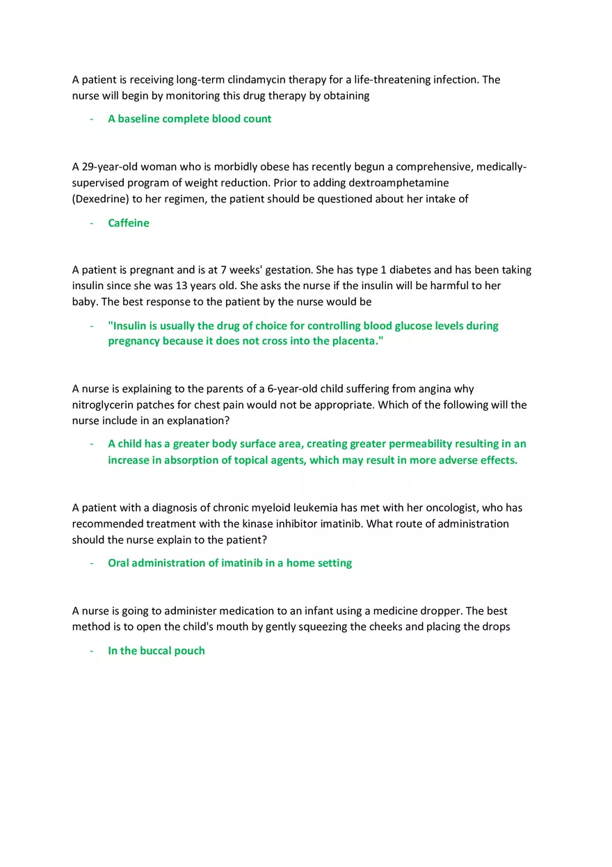 Advanced Pharmacology Final Exam - Page 3