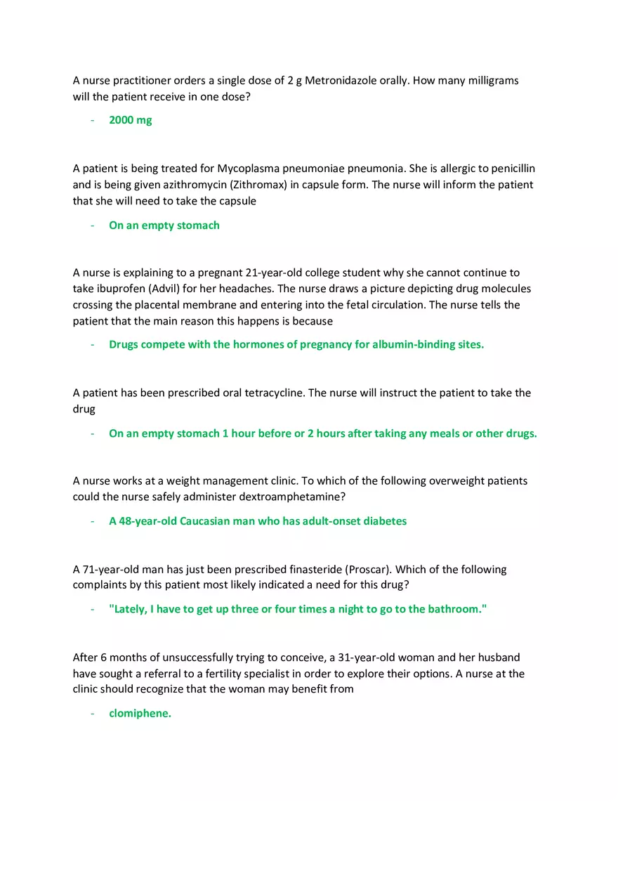 Advanced Pharmacology Final Exam - Page 4