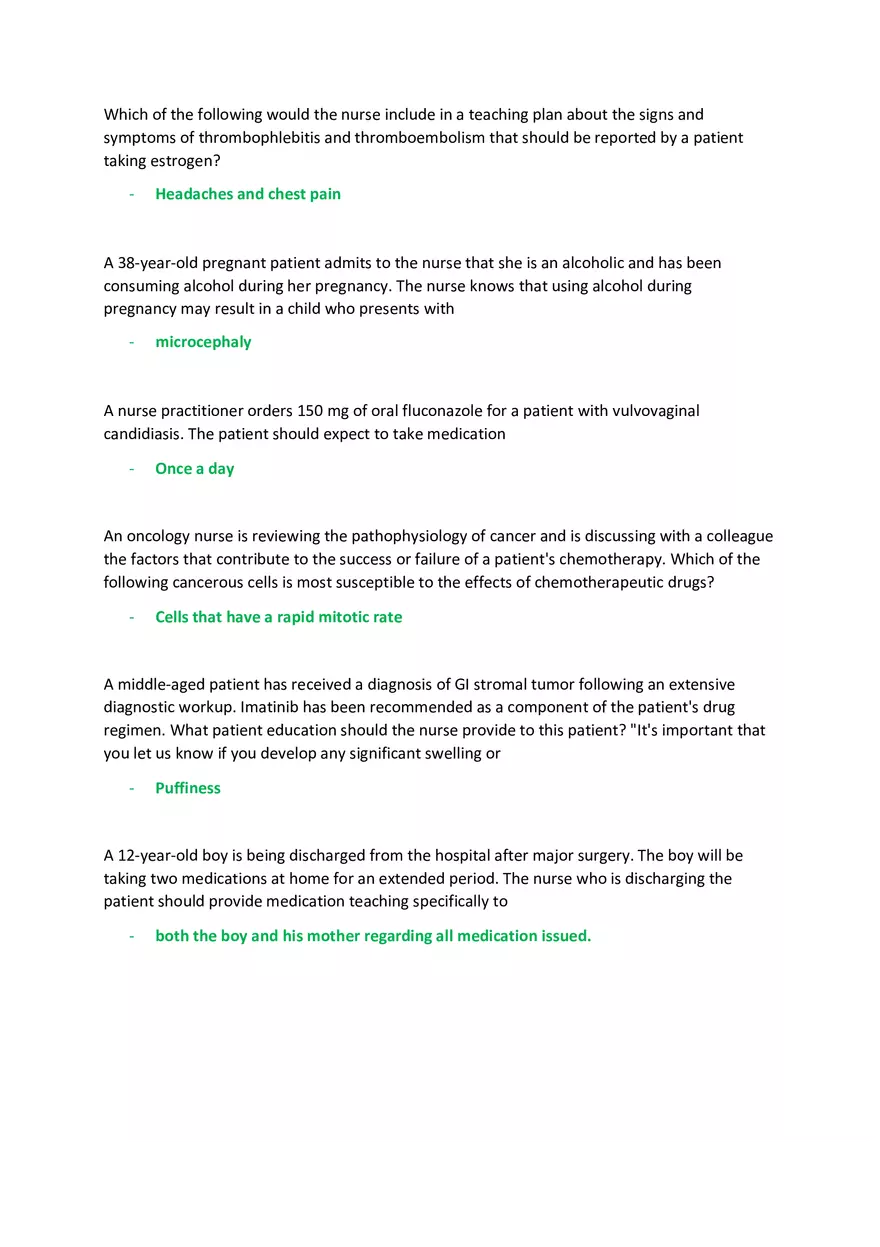 Advanced Pharmacology Final Exam - Page 5