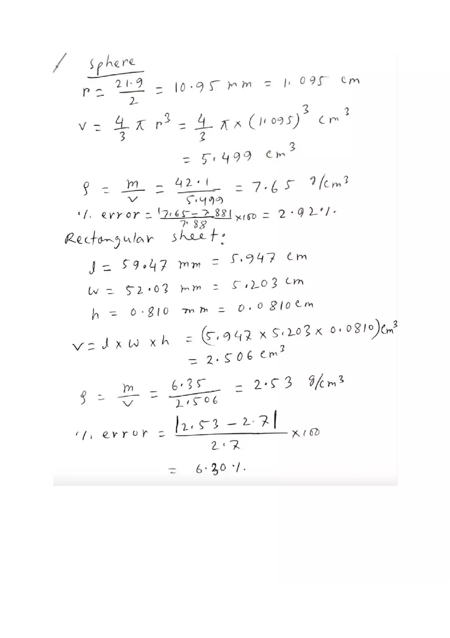 Laboratory Report Measurement Instruments (Mass, Volume, and Density) - Page 5