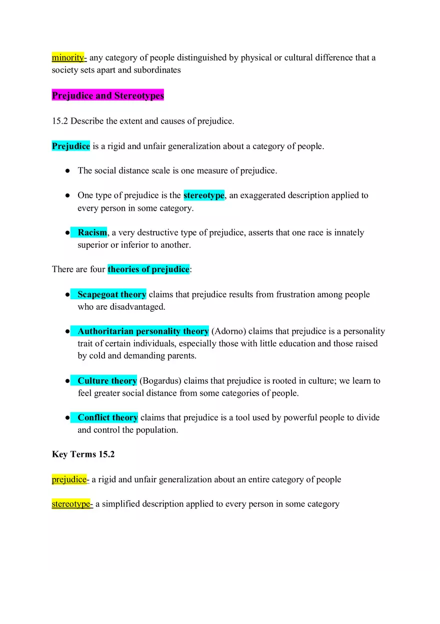 Chapter 15 Notes Race and Ethnicity - Page 2