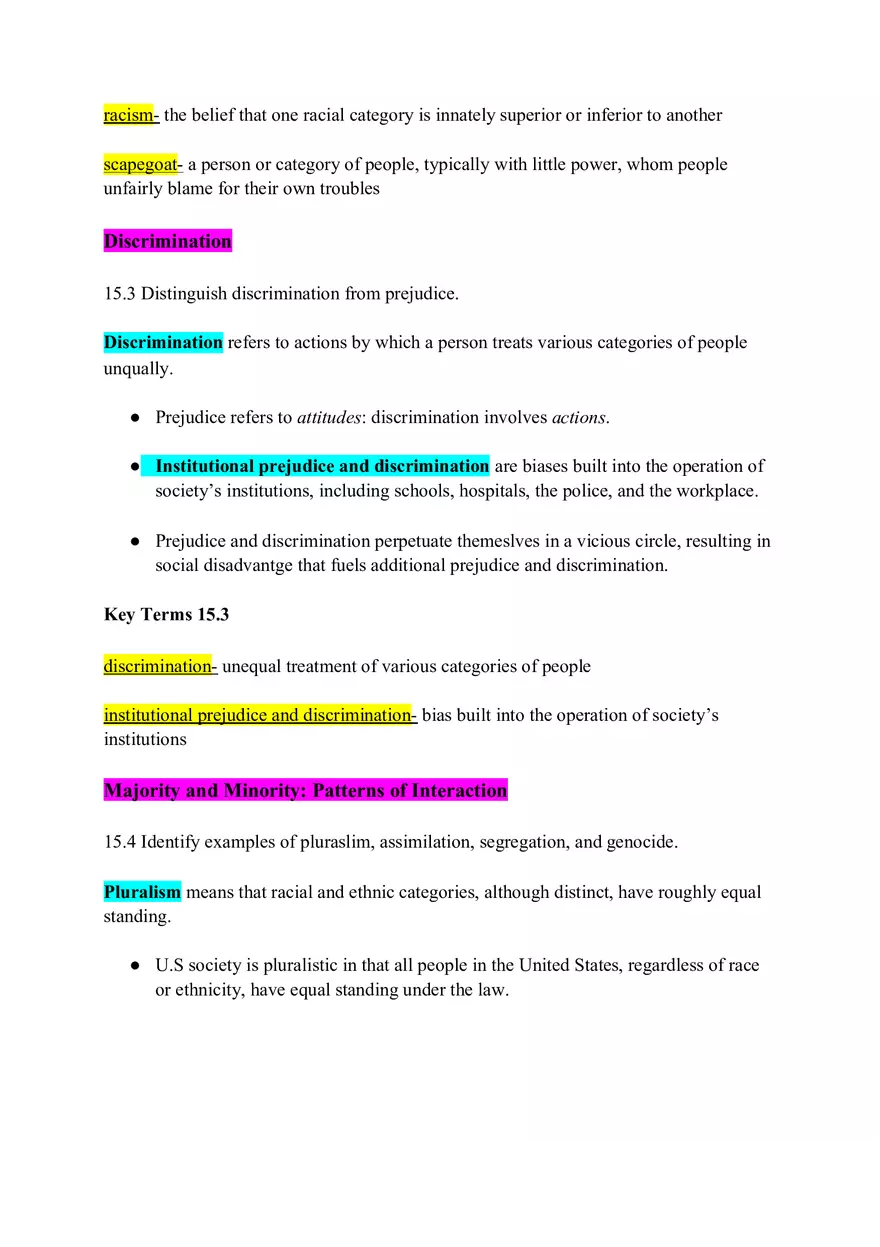 Chapter 15 Notes Race and Ethnicity - Page 3