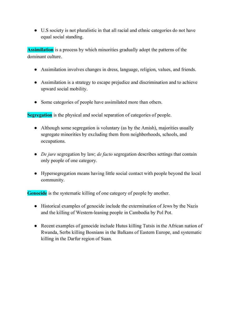Chapter 15 Notes Race and Ethnicity - Page 4