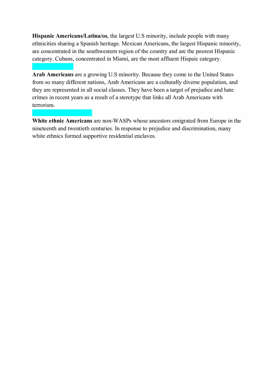 Chapter 15 Notes Race and Ethnicity - Page 6