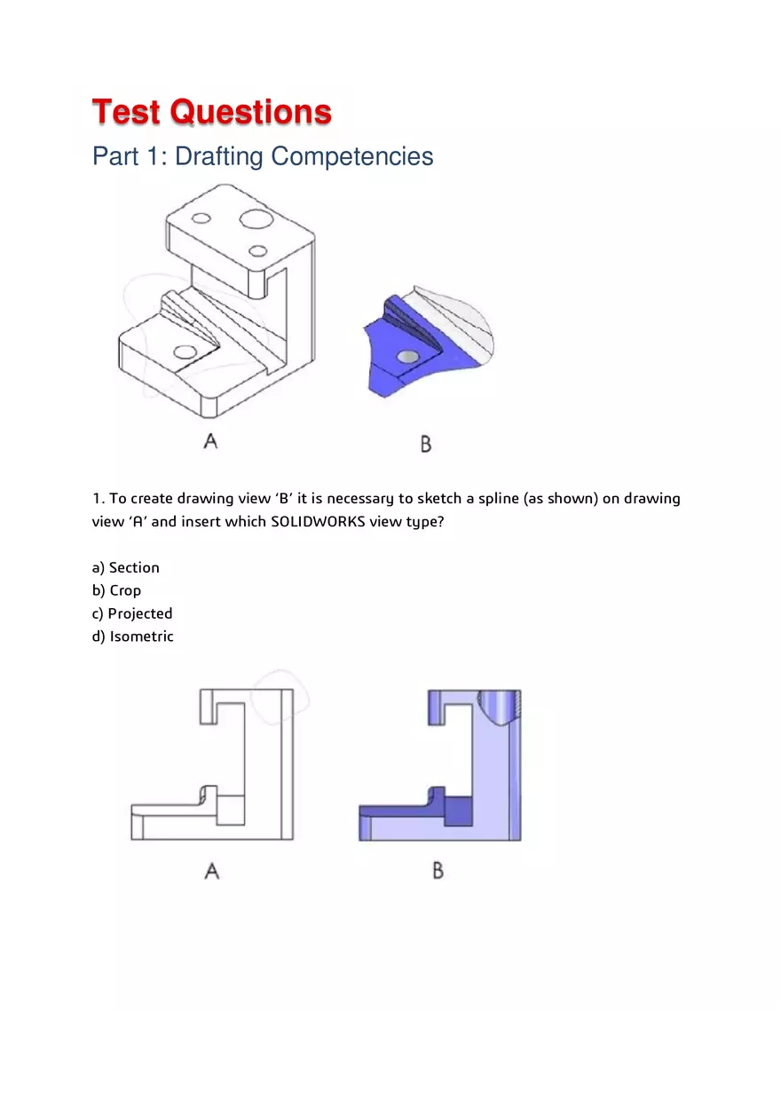 Solidworks Certification Exam - Page 1