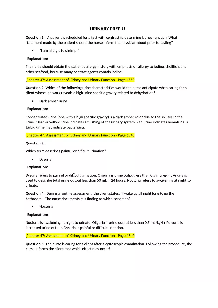Urinary Prep U - Page 1