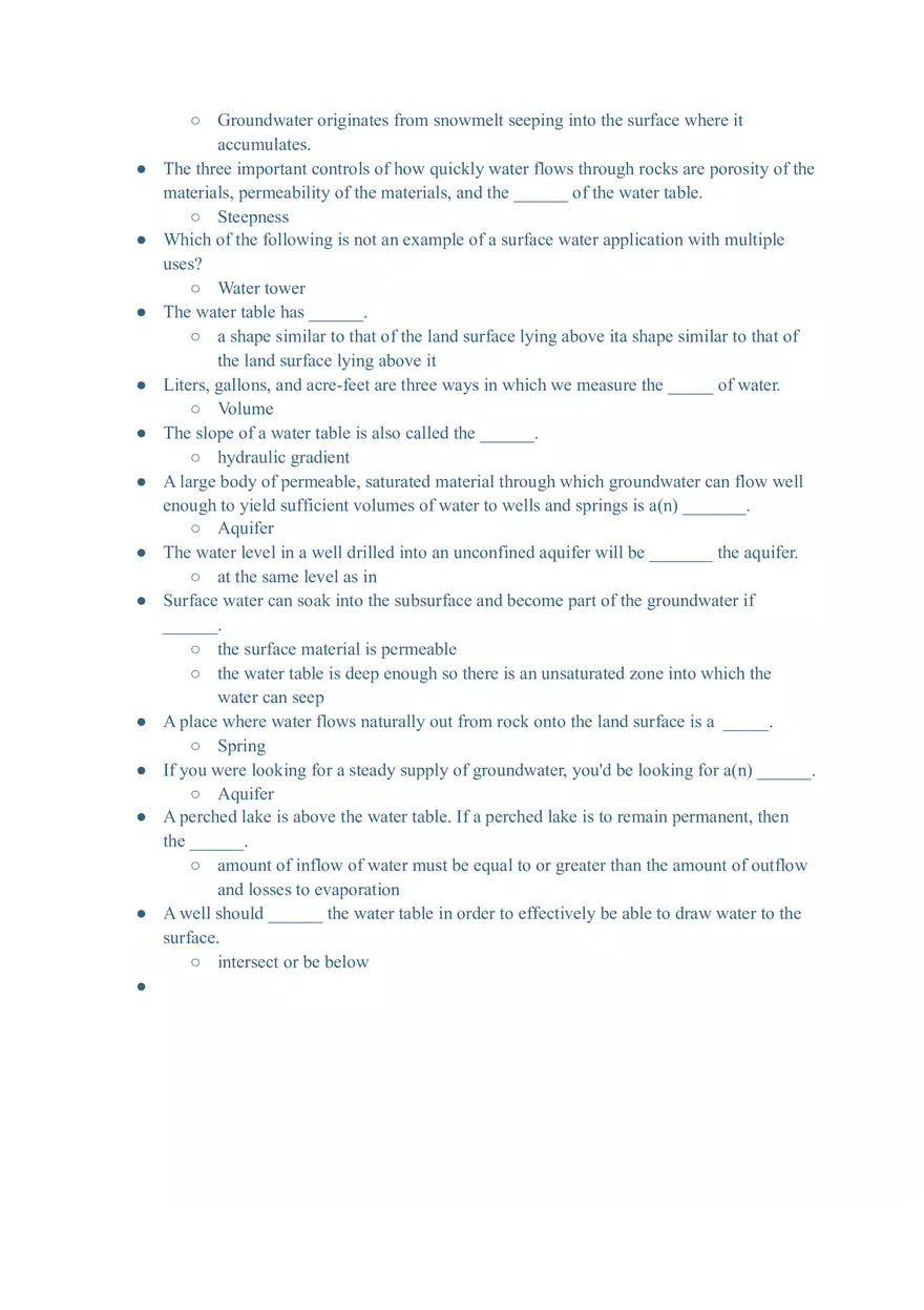 Geology Quiz Answers Chapter 17 - Page 2