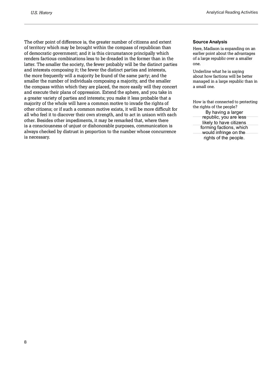 The Federalist No. 10 v Brutus No. 1 - Page 9