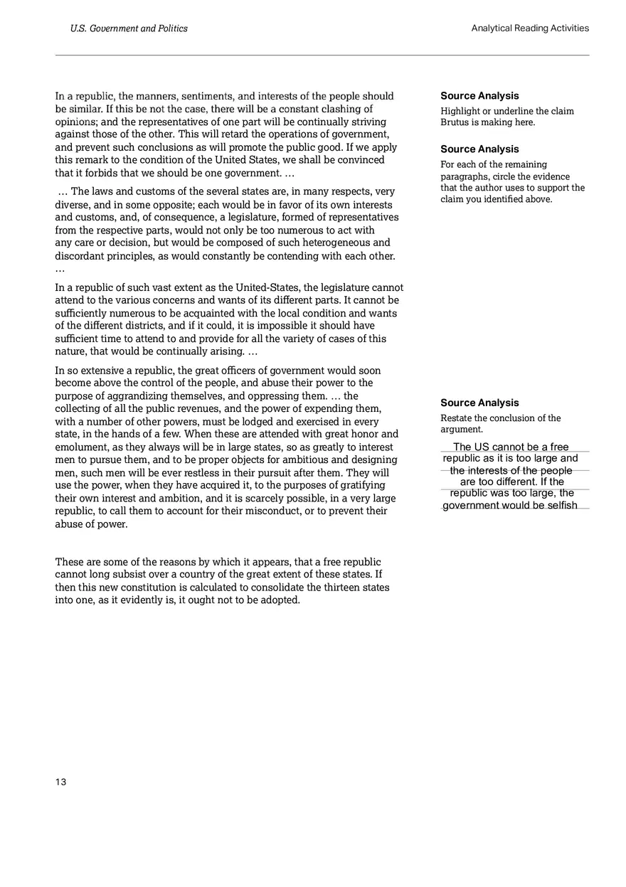 The Federalist No. 10 v Brutus No. 1 - Page 3