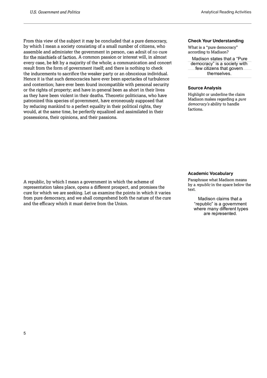 The Federalist No. 10 v Brutus No. 1 - Page 6
