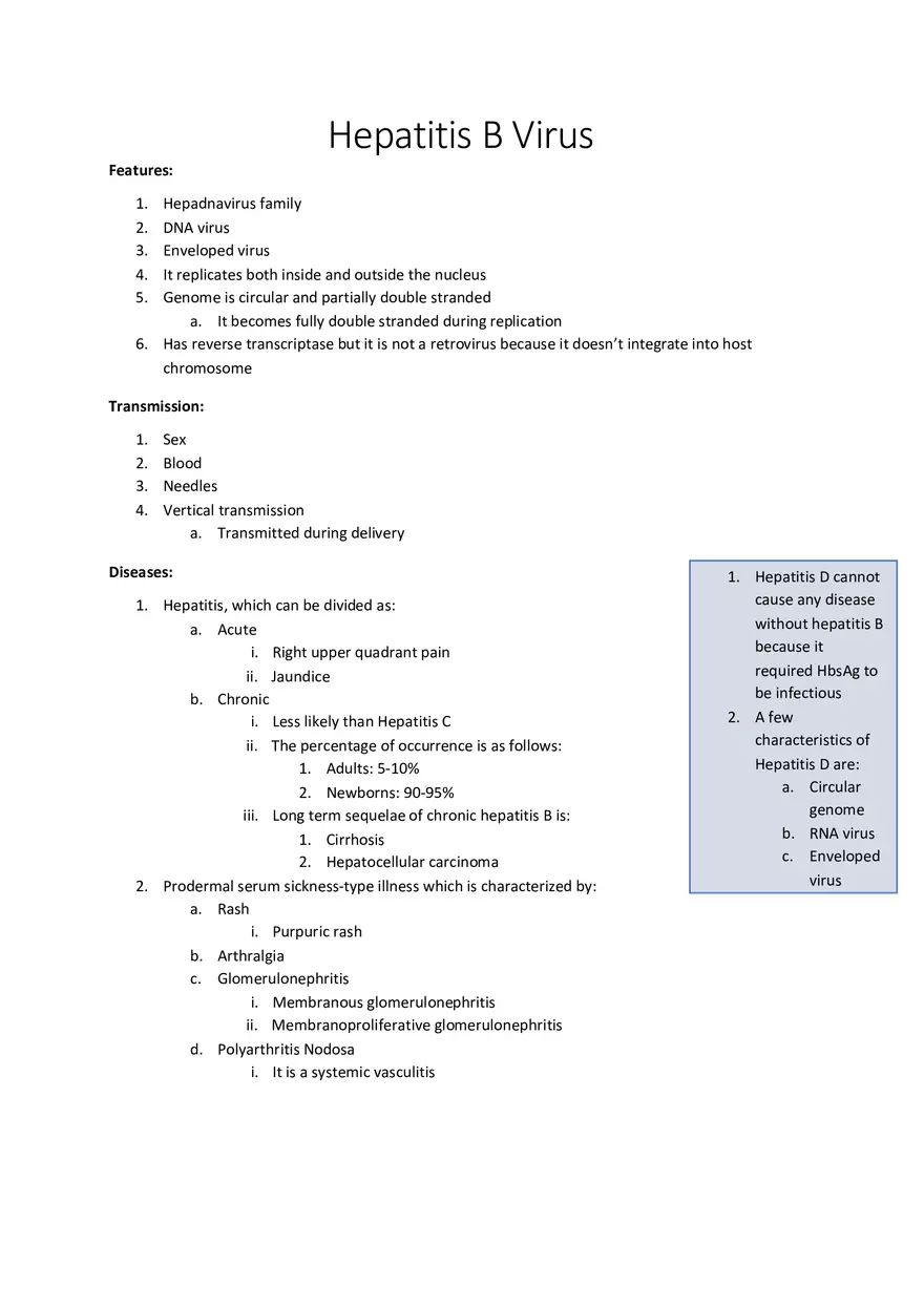 Hepatitis B Virus - Page 1