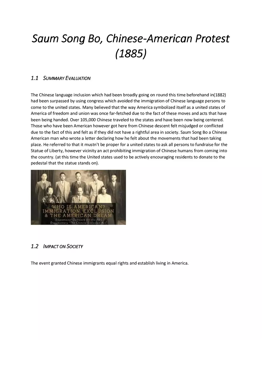 Saum Song Bo, Chinese-American Protest (1885) - Page 1