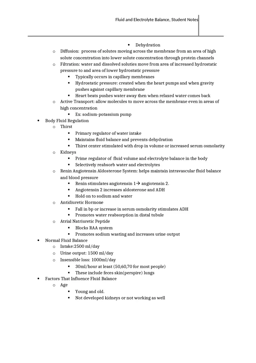 Fluid and Electrolyte Balance Overview - Page 10