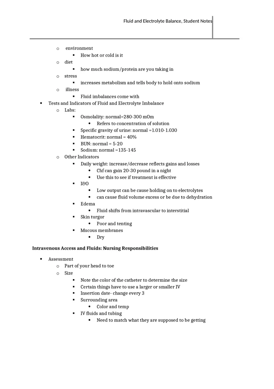 Fluid and Electrolyte Balance Overview - Page 11