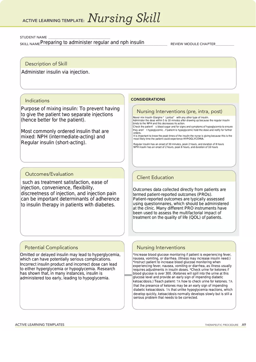 Preparing to Administer Regular and NPH Insulin - Page 1